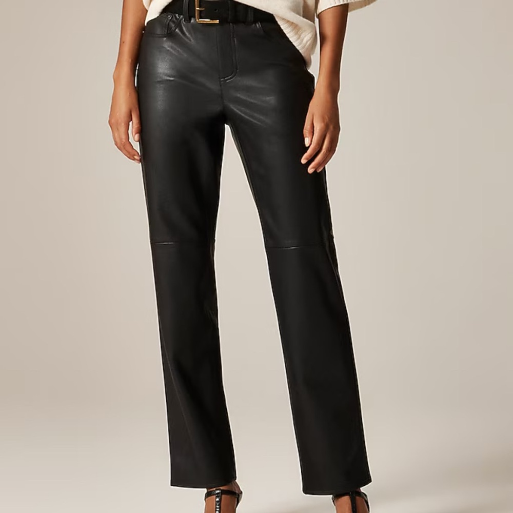 J. Crew - Black Leather Pants